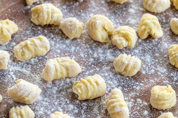 gnocchi on a floured surface