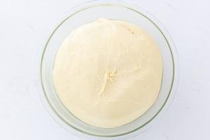 Dough in a bowl rising