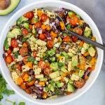 Black bean and corn salsa in a bowl