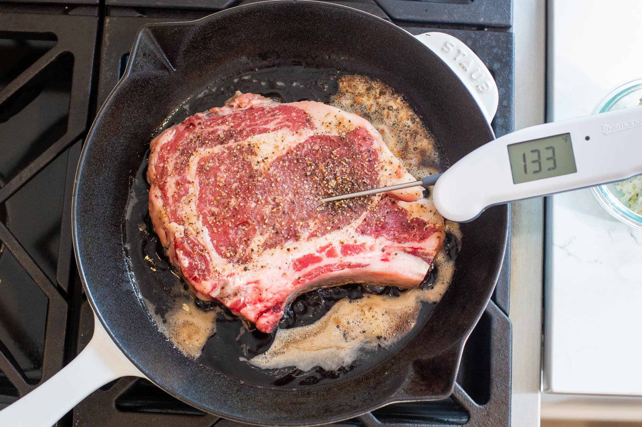 Perfect Cast Iron Ribeye - Momsdish