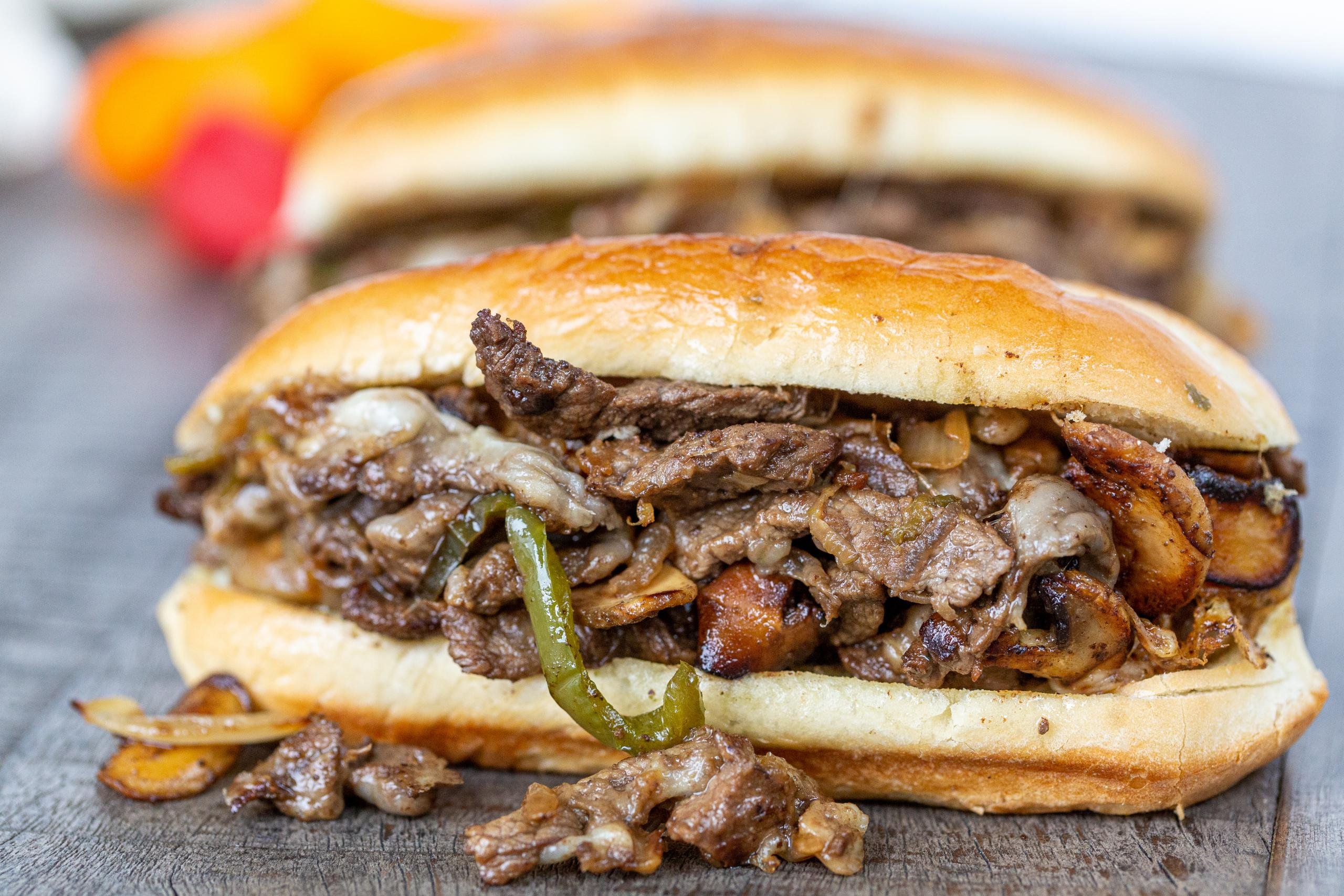 Hanger Steak Sandwich - Martin's Famous Potato Rolls and Bread