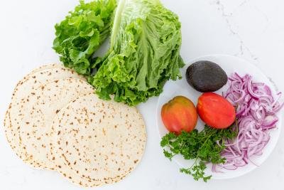 Vegetables and wraps
