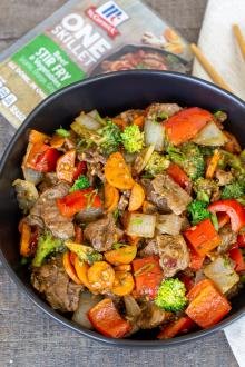 Beef Stir Fry in a bowl