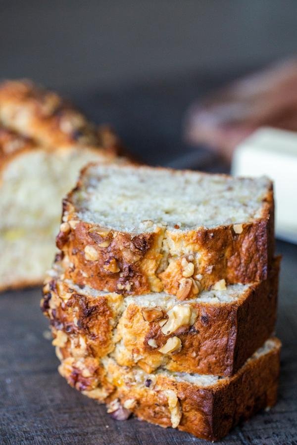 Banana Bread on the counter 