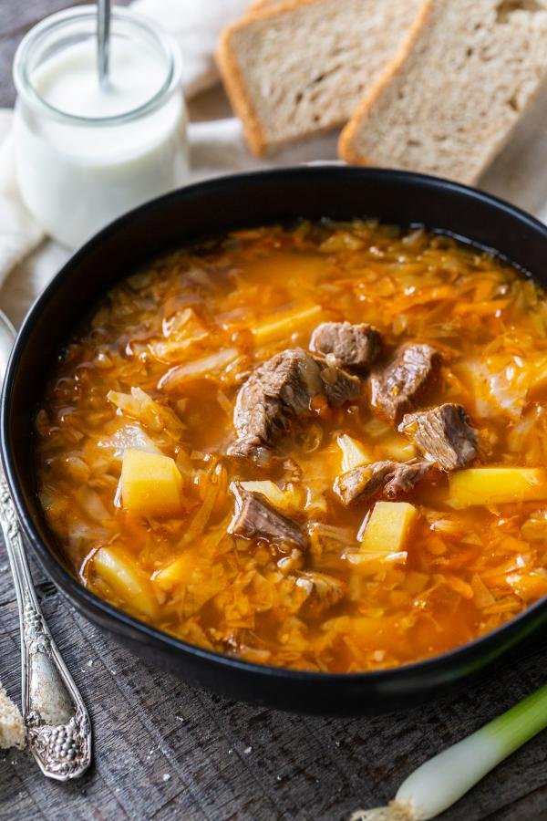 Cabbage Soup recipe in a bowl 