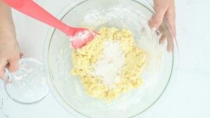 Pierogi dough in the making in a bowl