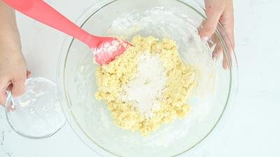 Pierogi dough in the making in a bowl