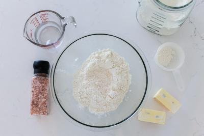 Ingredients for the puff pastry dough
