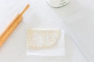 Puff pastry dough on a counter