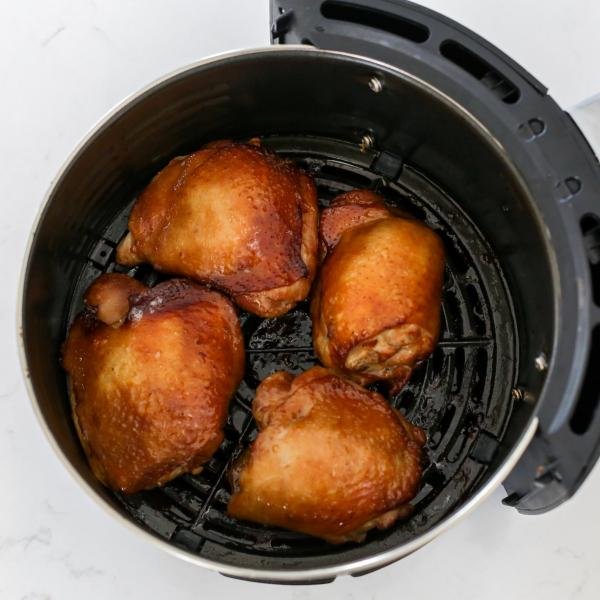 Cooked Chicken thighs in the air fryer