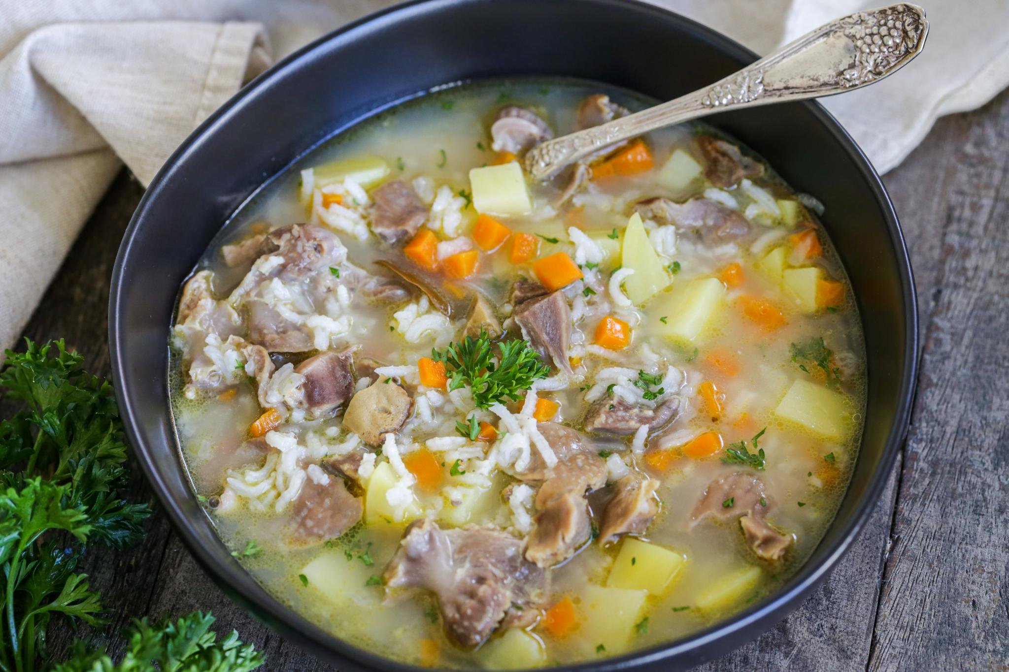 chicken-gizzard-mushroom-soup-momsdish