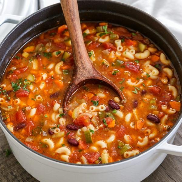 Minestrone Soup in a pot