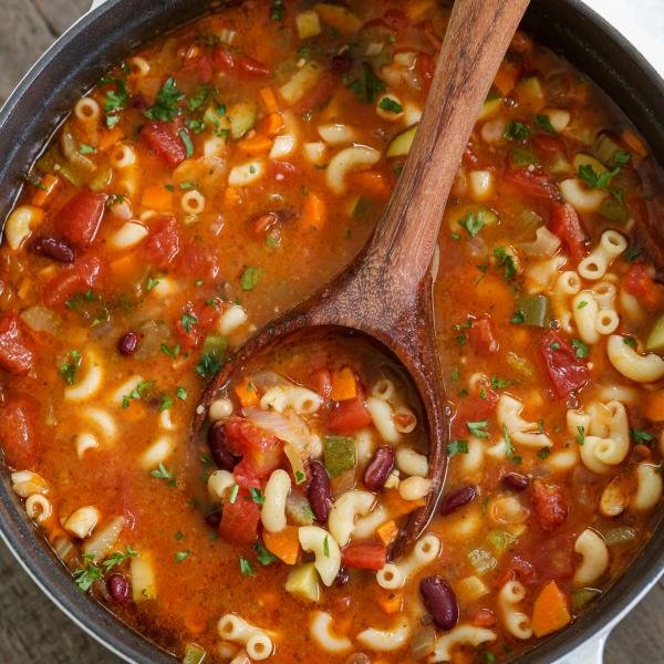 Minestrone Soup in a pot