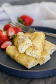 Crepes in a plate