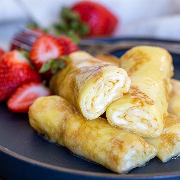 Crepes in a plate