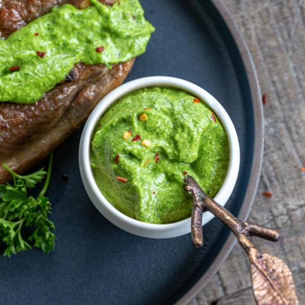 Chimichurri Sauce in a serving dish