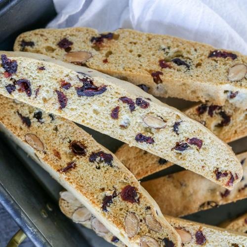 cranberry almond barscotti