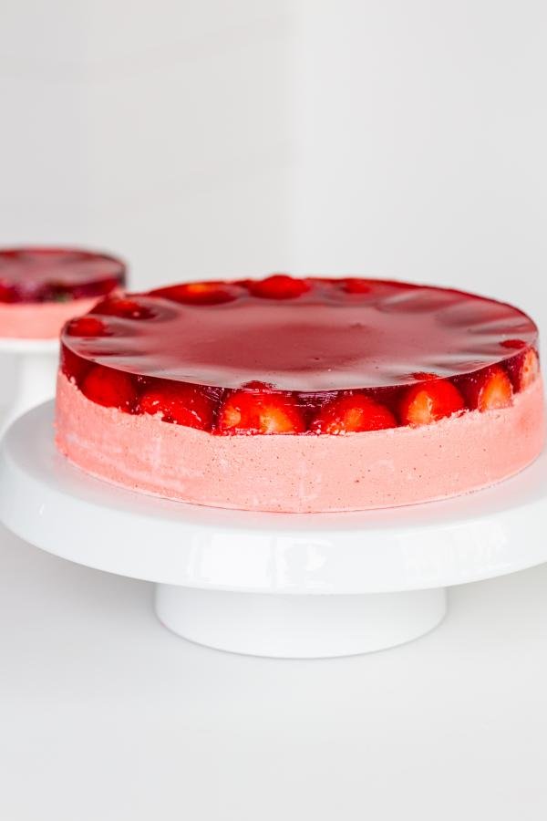 Strawberry Jello Poke Cake (w/ Pudding Frosting) - Creations by Kara