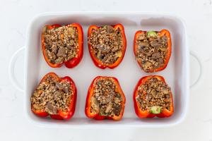 Stuffed peppers with buckwheat filling