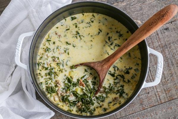 Zuppa Toscana Soup in a pot