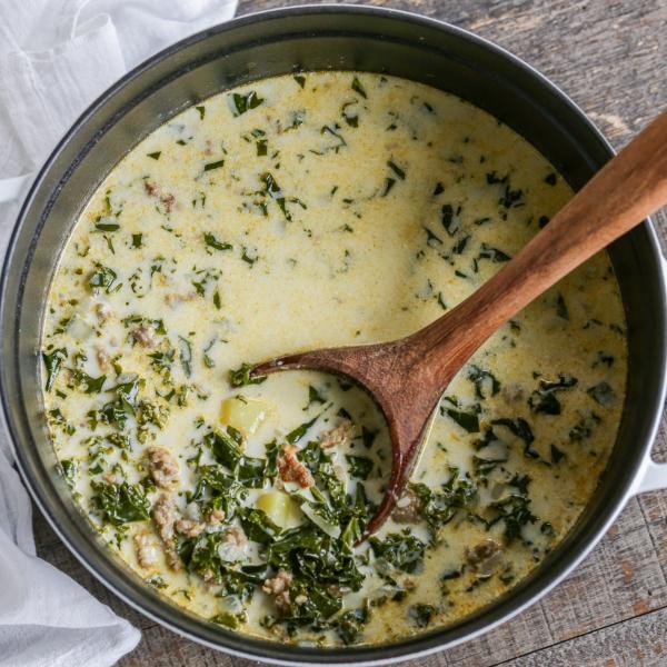 Zuppa Toscana Soup in a pot