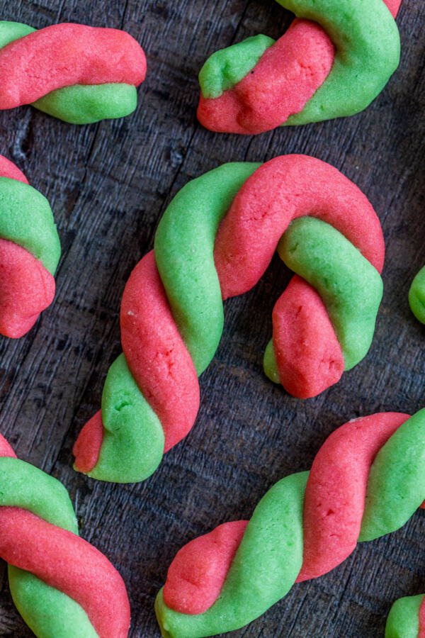 Candy cane cookies.