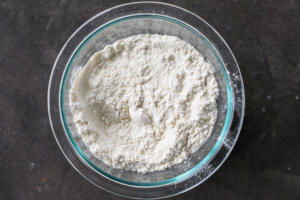 Dry ingredients in a bowl.