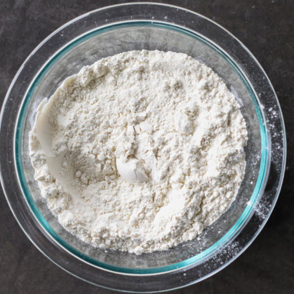 Dry ingredients in a bowl.