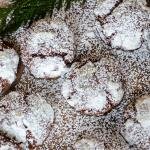 Chocolate Crinkle Cookies on a tray