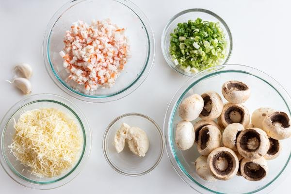 ingredients for stuffed mushrooms recipe