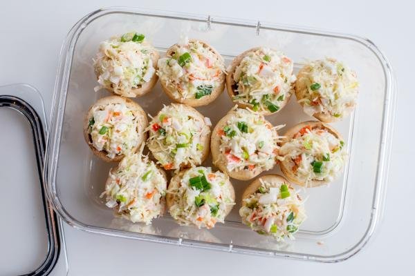 storing stuffed mushrooms for later