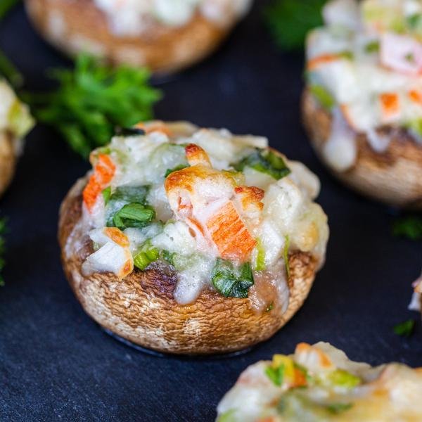 cooked stuffed mushrooms