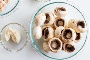 Cleaned mushrooms