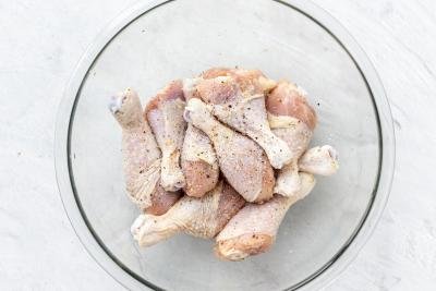 chicken legs coated in seasoning
