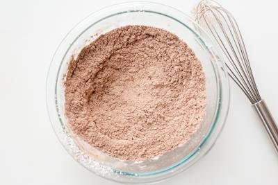 flour and cacao powder