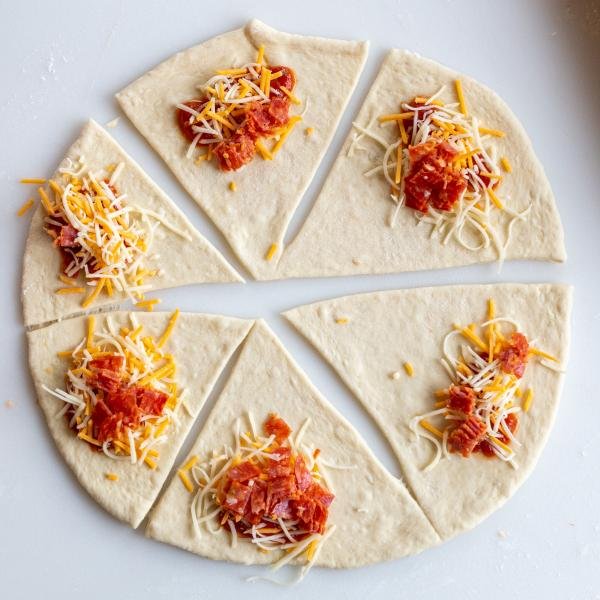 Pizza Rolls prepared on a counter