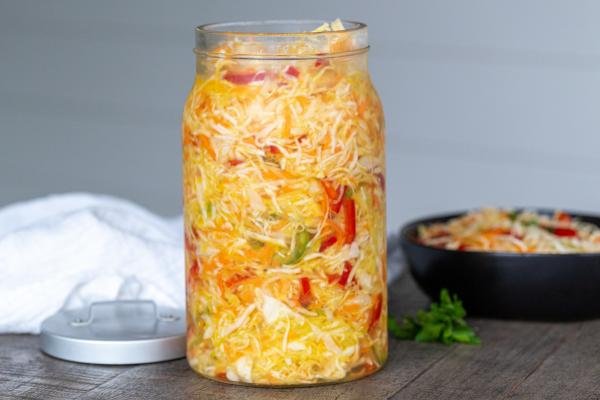 Jar with Sauerkraut