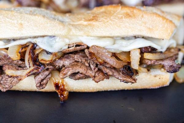 Steak Sandwich on a serving tray