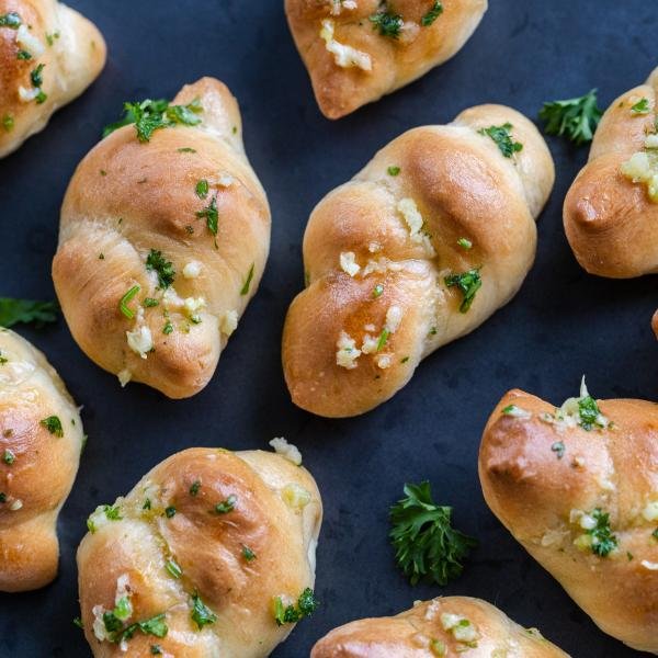 Garlic Knots on the counter