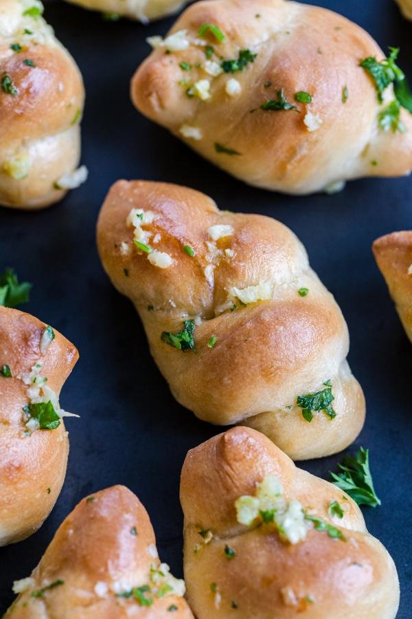 Garlic Knots on the counter