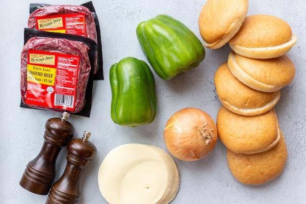 ingredients for the philly cheese steak 