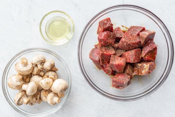 Best Air Fryer Steak Bites Recipe with Mushrooms SUPER DELICOUS!