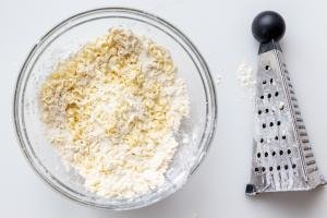 flour and grated butter