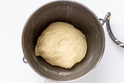 yeast dough that has been kneaded