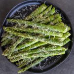 Air Fryer asparagus on a plate.