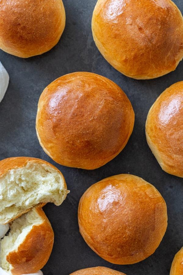 a plate with Brioche Buns