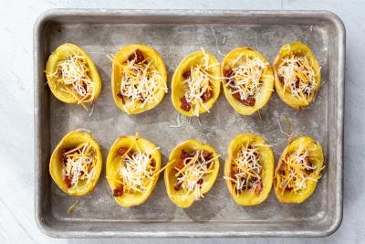 potato skins with bacon and cheese