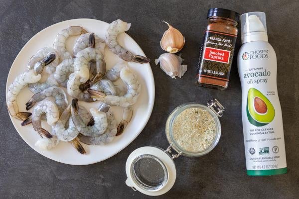 ingredients for the air fryer shrimp