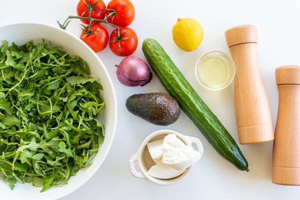 Ingredients for the Arugula salad