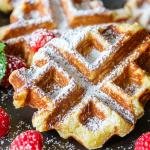 Belgian Liege Waffles with berries